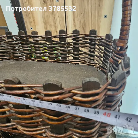 дървена кошница за бутилки, цветя, снимка 5 - Декорация за дома - 55965218