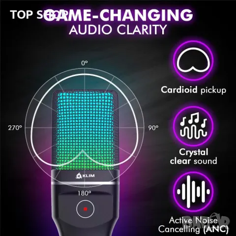 KLIM Muse - Безжичен микрофон, Съвместим PC Mac PS4 PS5 Switch, снимка 2 - Микрофони - 49551978