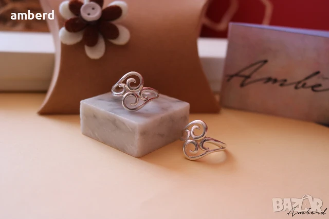 Сребърен пръстен модел R082, снимка 4 - Пръстени - 51340799