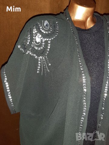 Simply Be INDIA L/XL Черно болеро с пайети и камъни , снимка 4 - Жилетки - 34399918