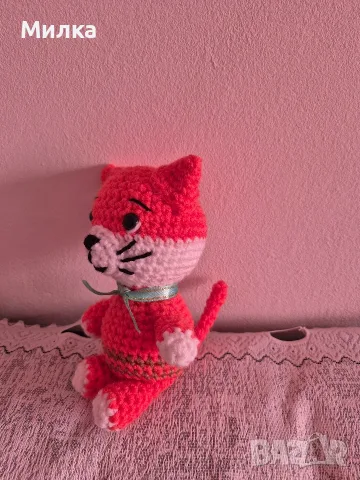 Ръчно изработена играчка - Коте, снимка 5 - Плюшени играчки - 53197548
