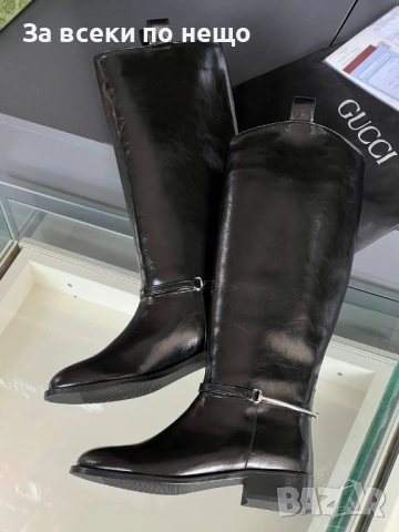 Gucci Дамски Зимни Кожени Ботуши - 2 Налични Цвята Код E1080, снимка 9 - Дамски ботуши - 52347675