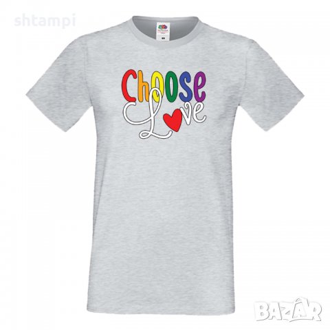  Мъжка тениска Choose Love Rainbow,Прайд,Празник.Повод,Изненада, снимка 6 - Тениски - 37102229