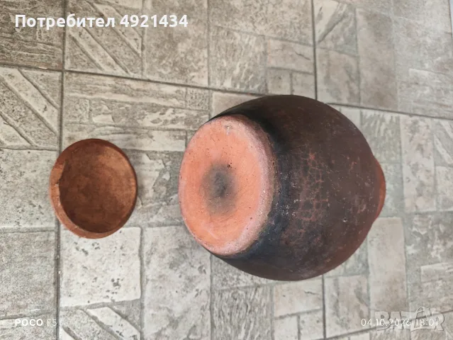 Глинено гърне за готвене с капак, снимка 4 - Съдове за готвене - 56348589