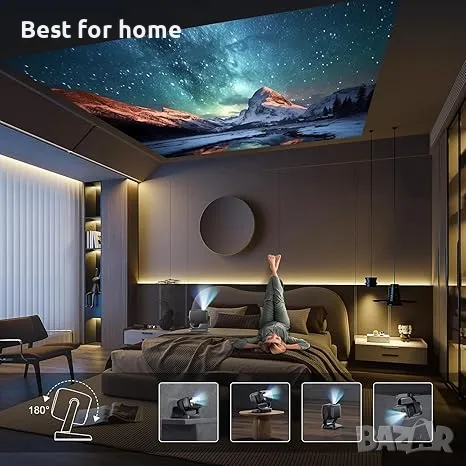 4K интелигентен проектор с 5G WiFi и Bluetooth от Weejector, снимка 2 - Плейъри, домашно кино, прожектори - 50322627