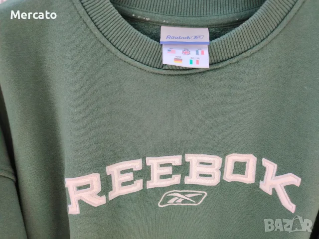 Reebok зелен спортен суитшърт (блуза) , снимка 4 - Суичъри - 56271419