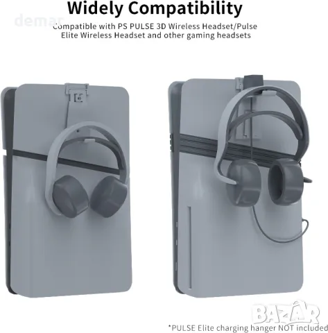 Докинг станция, зарядна и охлаждаща станция за PS5, RGB LED, стойка за слушалки и PS Portal, сива, снимка 8 - Аксесоари - 49275982