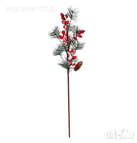 Коледна, клонка, Ела, нар, 70см