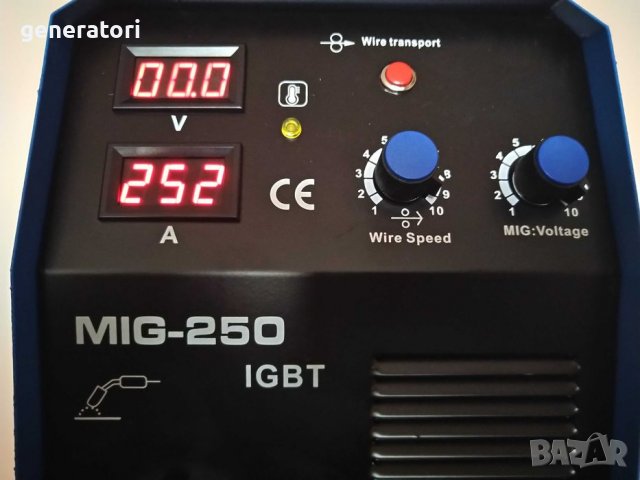 Професионално -250Ампера - Телоподаващо Инверторно с дисплей MAX PROFESSIONAL