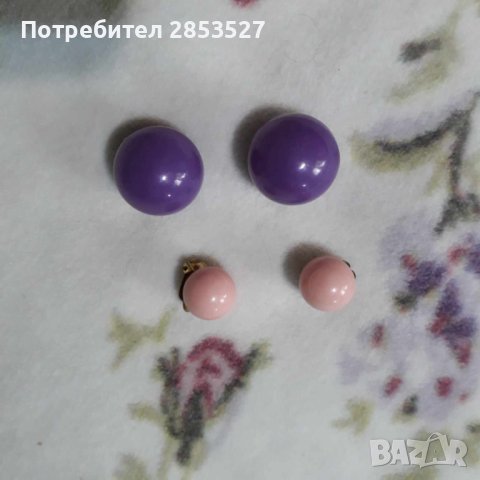 Комплект Бижута в лилаво-Обеци, снимка 2 - Бижутерийни комплекти - 44245883