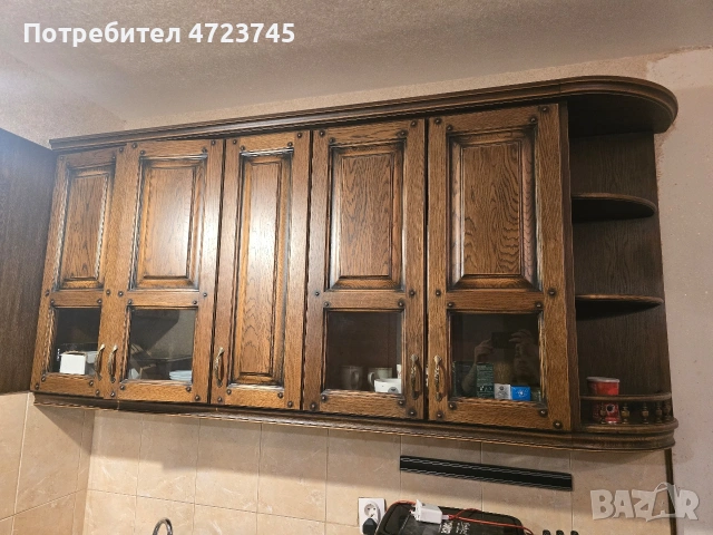 Масивна дървена секция + шкафове, снимка 6 - Шкафове - 53377616