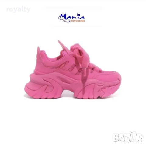 Цикламени дамски олекотени маратонки, снимка 2 - Маратонки - 49929581