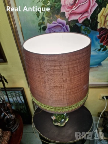 Рядка антикварна белгийска кристална настолна лампа Val Saint Lambert , снимка 8 - Антикварни и старинни предмети - 50822112