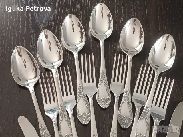 Нови,посребрени,руски прибори, снимка 11 - Антикварни и старинни предмети - 53023623