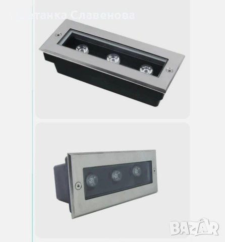 Правоъгълно LED осветително тяло за земя или тротоар 3W, снимка 2 - Лед осветление - 54111001