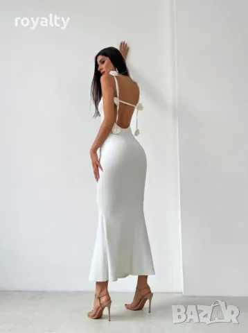 Дълга рокля с декорация на цветя 🥥, снимка 6 - Рокли - 49236320