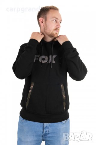Суичър FOX BLACK/CAMO HOODY, снимка 2 - Екипировка - 31070276