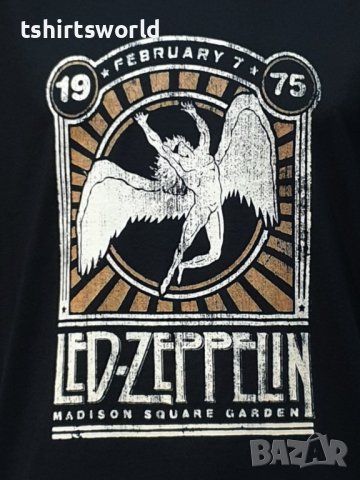 Нова мъжка тениска с дигитален печат на музикалната група Led Zeppelin - Madison Square Garden, снимка 2 - Тениски - 36869729