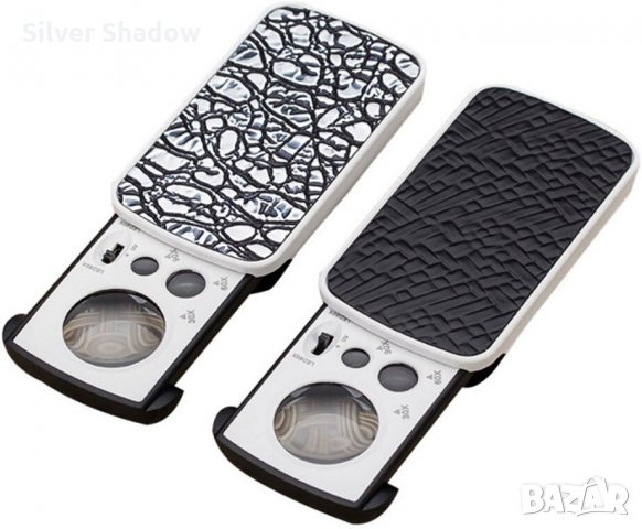 Нова лупа увеличава 30Х, 60Х, 90Х с LED и UV светлина, снимка 1