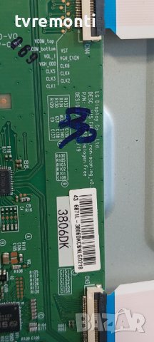 T-CON 6870C-0532A 6871L-3806D for LG 43LT340C0ZB 43inc DISPLAY HC430DUN-SLTL1-A11X, снимка 2 - Части и Платки - 42044695