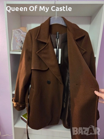 Разкошно кафяво палто, снимка 6 - Палта, манта - 53905088