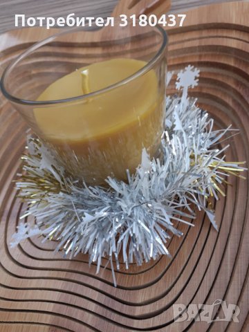 СВЕЩ от пчелен восък в чаша, снимка 4 - Декорация за дома - 35269518