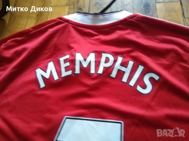 Манчестър Юнайтед маркова футболна тениска Адидас №7 Memphis Depay размер Л отлична, снимка 10 - Футбол - 52055718