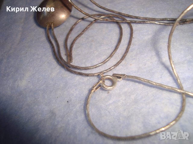 СТАРО ФИНО ЕЛЕГАНТНО СРЕБЪРНО АРТ КОЛИЕ СРЕБРО 925 ИТАЛИЯ с КРИСТАЛЧЕТА 71171, снимка 9 - Колиета, медальони, синджири - 37395471