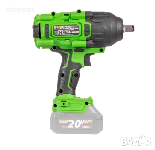 АКУМУЛАТОРЕН УДАРЕН ГАЙКОВЕРТ  PROCRAFT PWA80 + Батерия и Зарядно, снимка 3 - Индустриална техника - 52337484