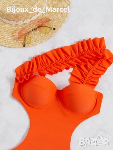 Бански Decorata Orange - M L XL размери, снимка 5 - Бански костюми - 36898650