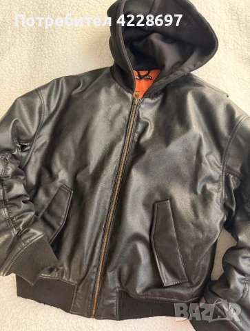 Мъжко кожено яке ZARA, снимка 2 - Якета - 54188513