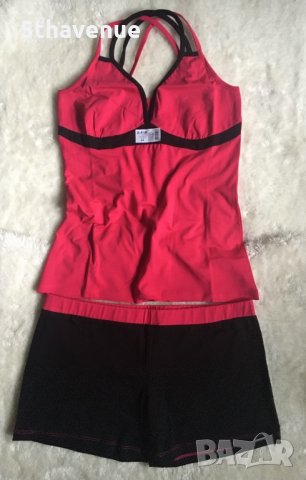 Памучен комплект корсаж с боксер в черно и розово потник, снимка 5 - Бельо - 30372138