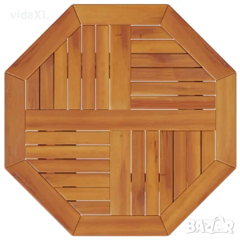 vidaXL Сгъваема градинска маса Ø60x75 см масивна акация, снимка 7 - Градински мебели, декорация  - 56147427