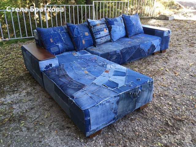 Дивани / Мебели / Изделия от дънка и смесен стил , снимка 13 - Дивани и мека мебел - 35402888