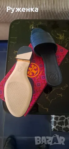 ЧИСТО НОВИ Оригинални чехли Tory Burch Martine Croc, размер 39, снимка 2 - Чехли - 55938262