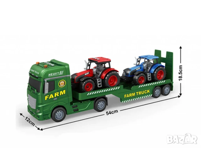 ToyStar Автовоз FARM с Трактори – Звук и Светлина, снимка 3 - Други - 50629973