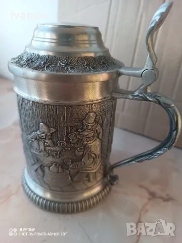 Метална  халба с фигури , снимка 4 - Антикварни и старинни предмети - 56064214