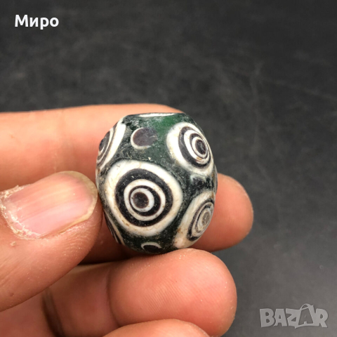 РИСУВАНО СТЪКЛО СТАРА МЪНИСТА ТАЛИСМАН ПРОТИВ УРОКИ АМУЛЕТ