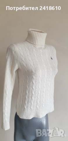 POLO Ralph Lauren Cable Wool / Cashmere Knit Womens Size XS НОВО! ОРИГИНАЛ! Дамски Поло Пуловер !, снимка 7 - Блузи с дълъг ръкав и пуловери - 52041314