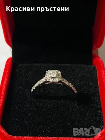Прекрасен пръстен 27 диаманта-0,50ct , снимка 2 - Пръстени - 50181477