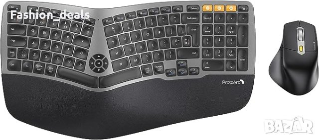 Нова Ергономична безжична клавиатура и мишка Windows Mac Android компютър лаптоп работа офис
