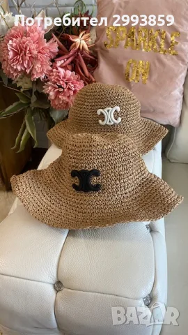 шапка Селин*Celine TRIOMPHE Bucket hat, снимка 2 - Шапки - 55842006