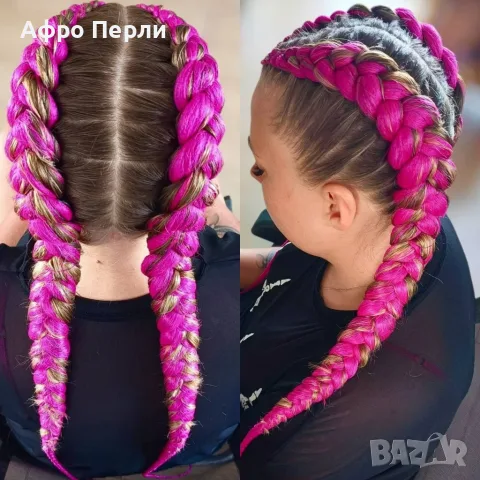 🩵Боксьорски Плитки❤️ Box braids Детски прически Опашки Бохо Туистъри Ариел Къдрици Афро Канекалон , снимка 4 - Аксесоари за коса - 55848219