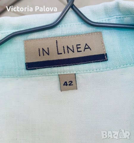 Ленена риза с удължен ръкав IN LINEA, снимка 6 - Ризи - 42278399