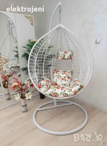 Градинска Висяща ЛЮЛКА - ТИП Яйце - Градинска люлка - Люлка за дома или градината, снимка 5 - Градински мебели, декорация  - 50331655