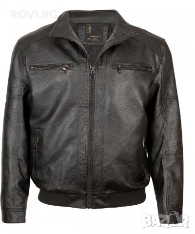 Мъжко кожено яке 3246 - Батал 3XL-7XL, снимка 2 - Якета - 30000100