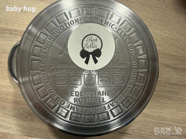 Комплект тенджери от Неръждаема Стомана – 12 части с капаци BXGG-001, снимка 3 - Съдове за готвене - 53381850