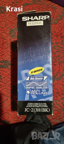 SHARP JC-213 H (BK) Vintage Personal Stereo, снимка 4 - Други - 38570362