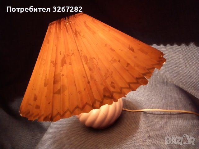 Лампа,Настолна, Абажур Платнен, Основа Керамика, снимка 9 - Настолни лампи - 42871846