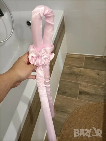  Голяма, стилна ролка за коса от коприна  , снимка 3 - Продукти за коса - 51802243